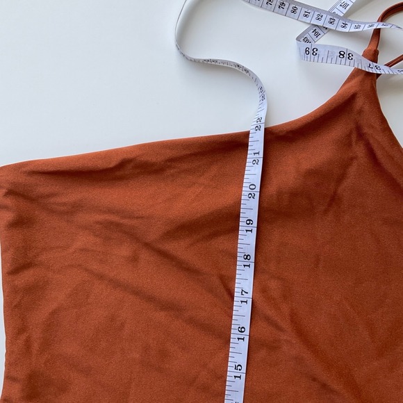 Sister Swim Womens One Shoulder Sleeveless One-Piece Swim Terracotta Size Medium - Picture 8 of 12